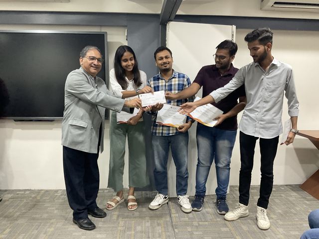Team GATI, at a certificate presentation