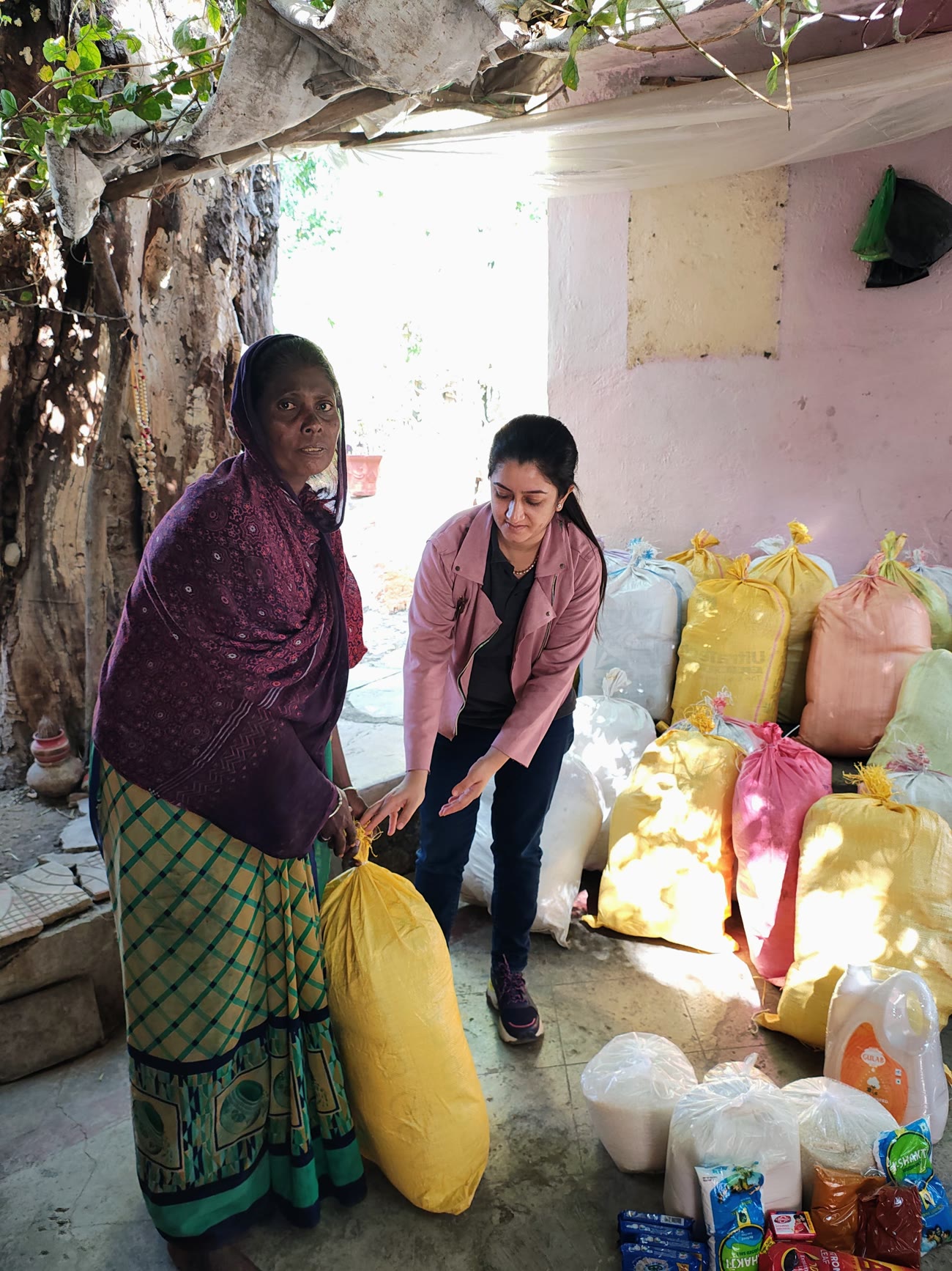 A ration drive in progress